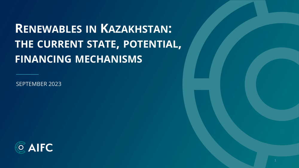 Renewables in Kazakhstan Current State, Potential and Financing Mechanisms